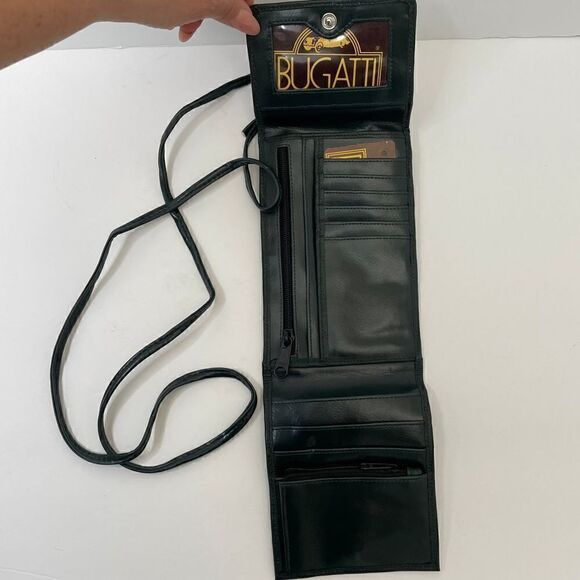 NEW! Bugatti| Leather |Vintage |Mini Clutch| Crossbody| Trifold - Picture 4 of 12